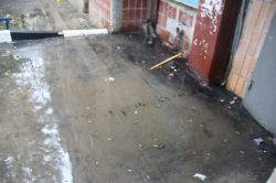 После ремонта двора на Тархова, 29 вода затапливает мусоропровод