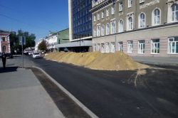 Ремонт на улице Радищева остановили вскрышные работы