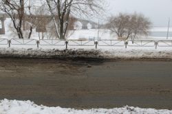 После ремонтных работ на Большой Затонской образовалась просадка