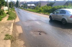 Просадки на Чапаева не устраняют уже более месяца