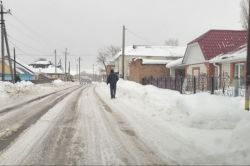 Дороги Романовки покрыты ледяной кашей