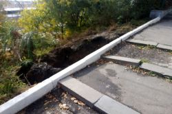 Саратовцы сообщили об оползне на набережной