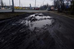 Дублер Московского шоссе утопает в грязи